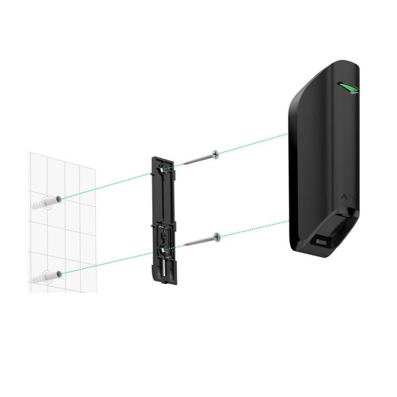 PIR detektor sa záclonovou charakteristikou AJAX MotionProtect Curtain Black 14287