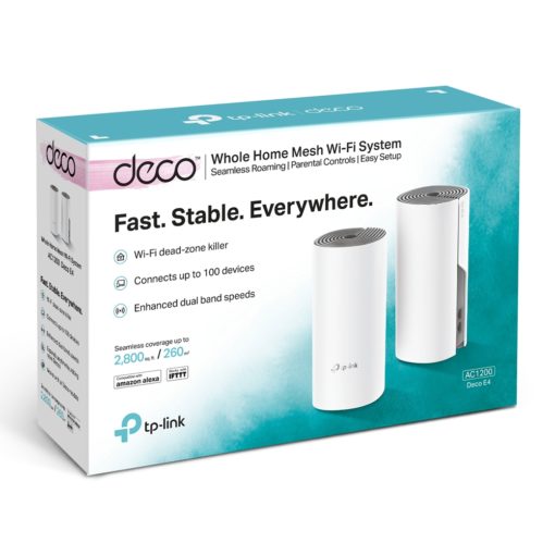 TP-Link Deco E4 (2-pack) AC1200 Wi-Fi mesh systém pre celú domácnosť